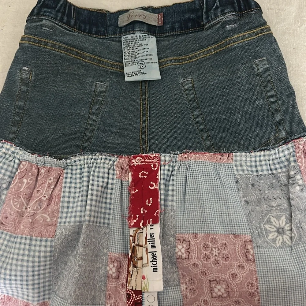 Western, Hand Crafted, Cowgirl, Tiered Skirt Sz 6X Very Good Condition